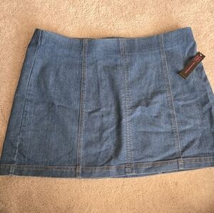 No Boundaries Dark Blue Denim Skirt